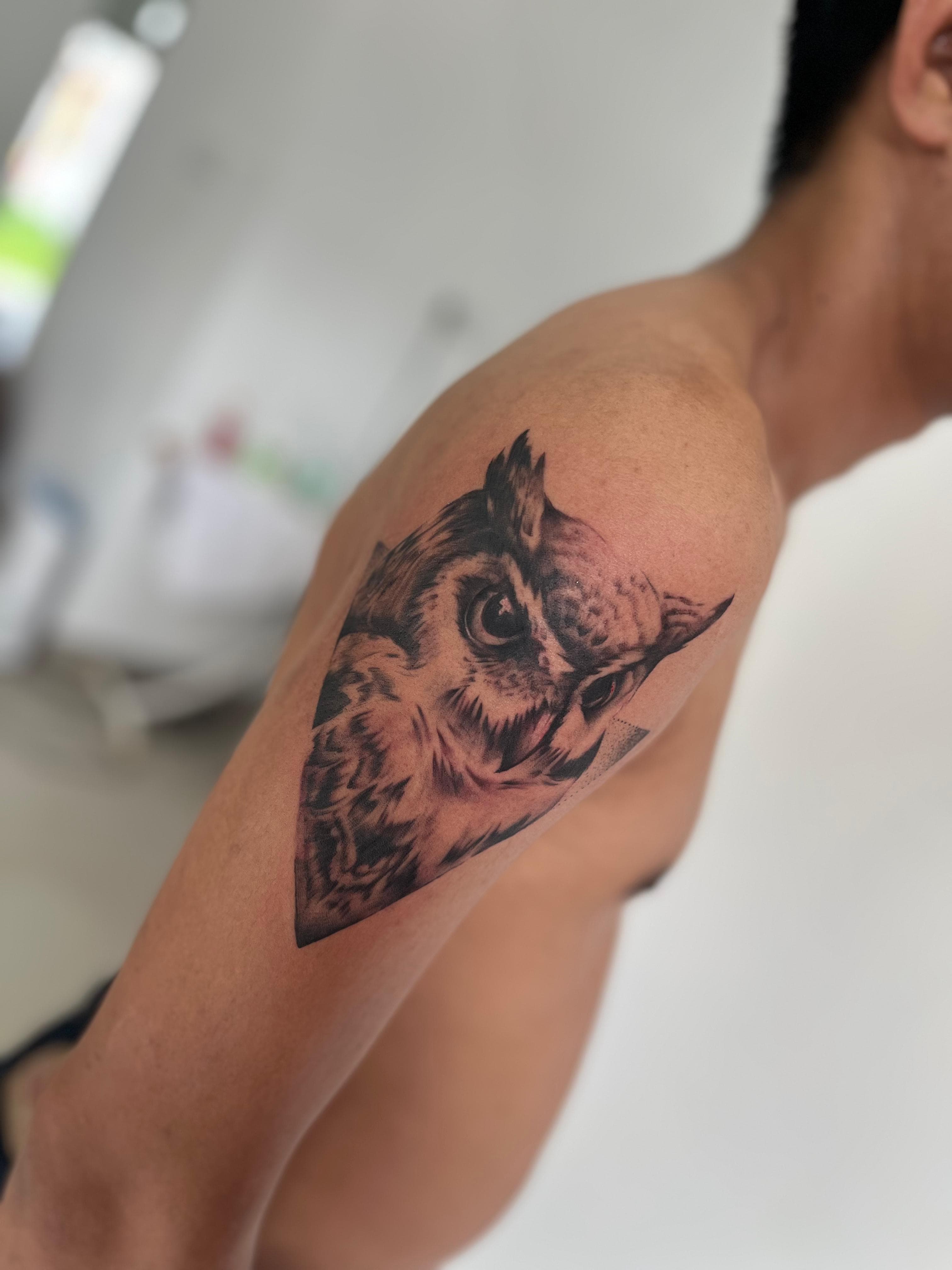 Owl Realism Tattoo